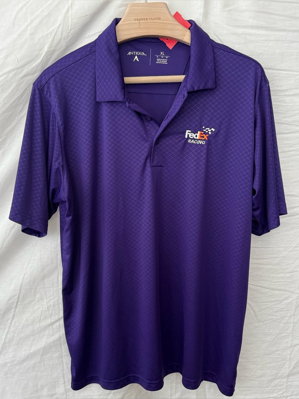 Fedex Racing Polo Shirt Port Authority Purple Short Sleeve Men XL